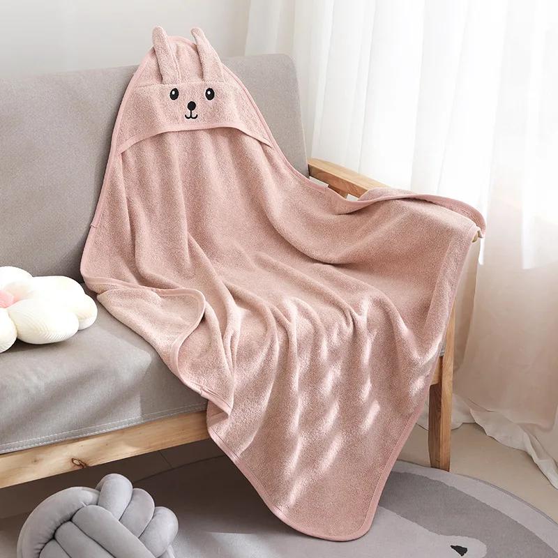 Robe de bain en coton pour bébé, serviette de bain, cape à capuche de dessin animé pour enfants, gar