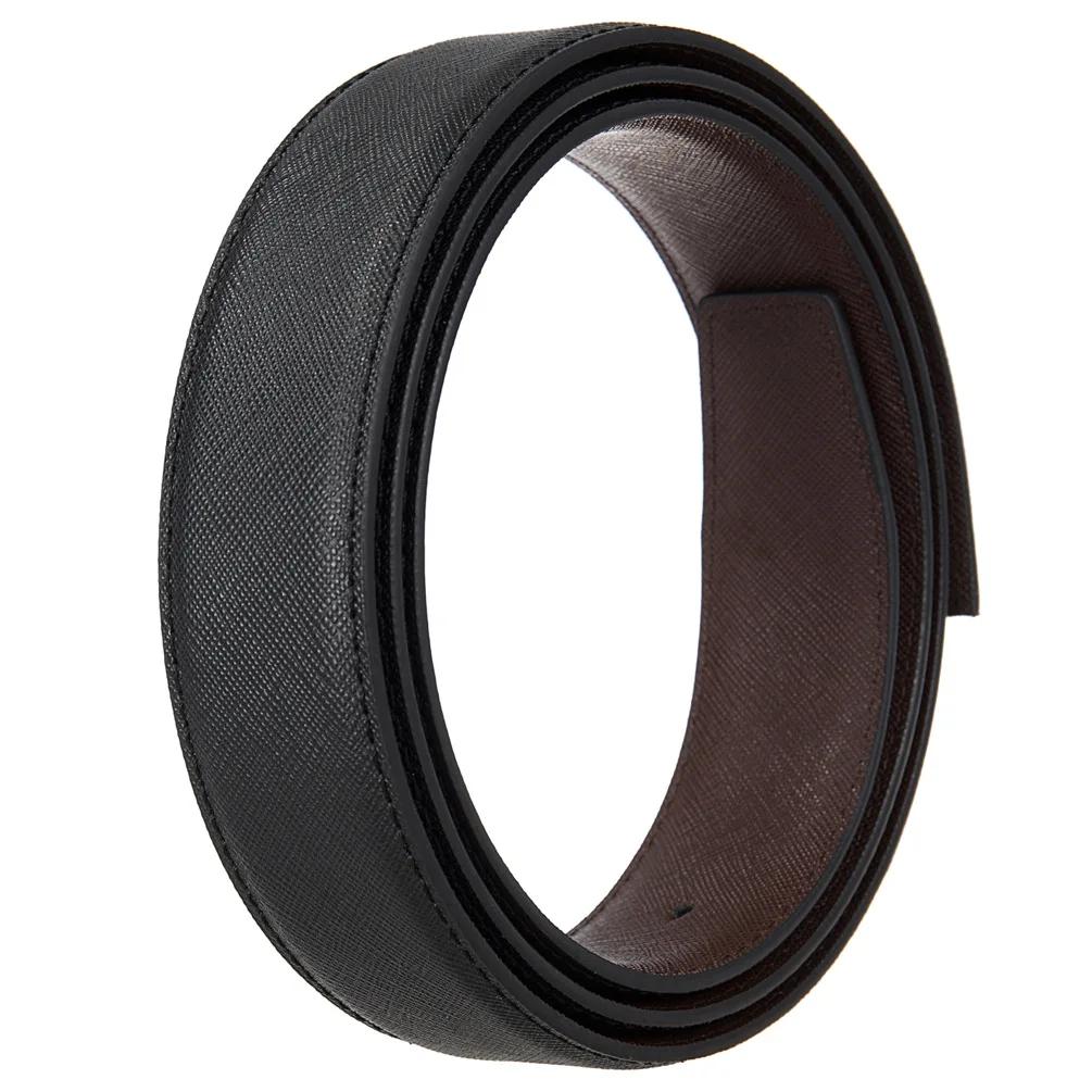 Cuir de vachette 3.4CM de large ceinture en cuir pour hommes ceinture de taille ceinture sans boucle