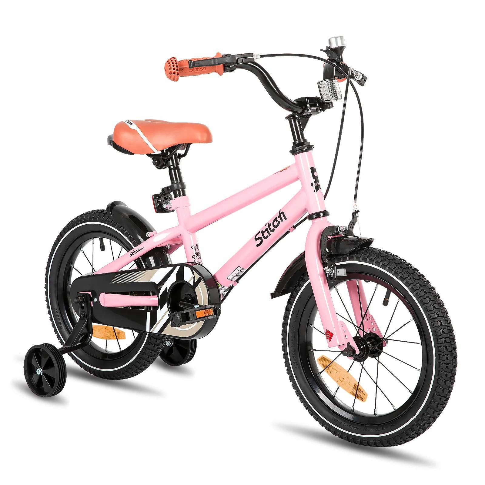 STITCH Kinderfahrrad Dokument 3-9 Jahre Mädchen & Jungen, 14/16/18 Zoll Kinderfahrrad mit Stabilisat