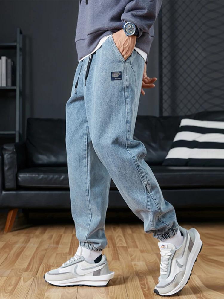 Jean de jogging grande taille pour hommes 6XL 7XL 8XL Streetwear noir bleu pantalon Cargo en Denim d