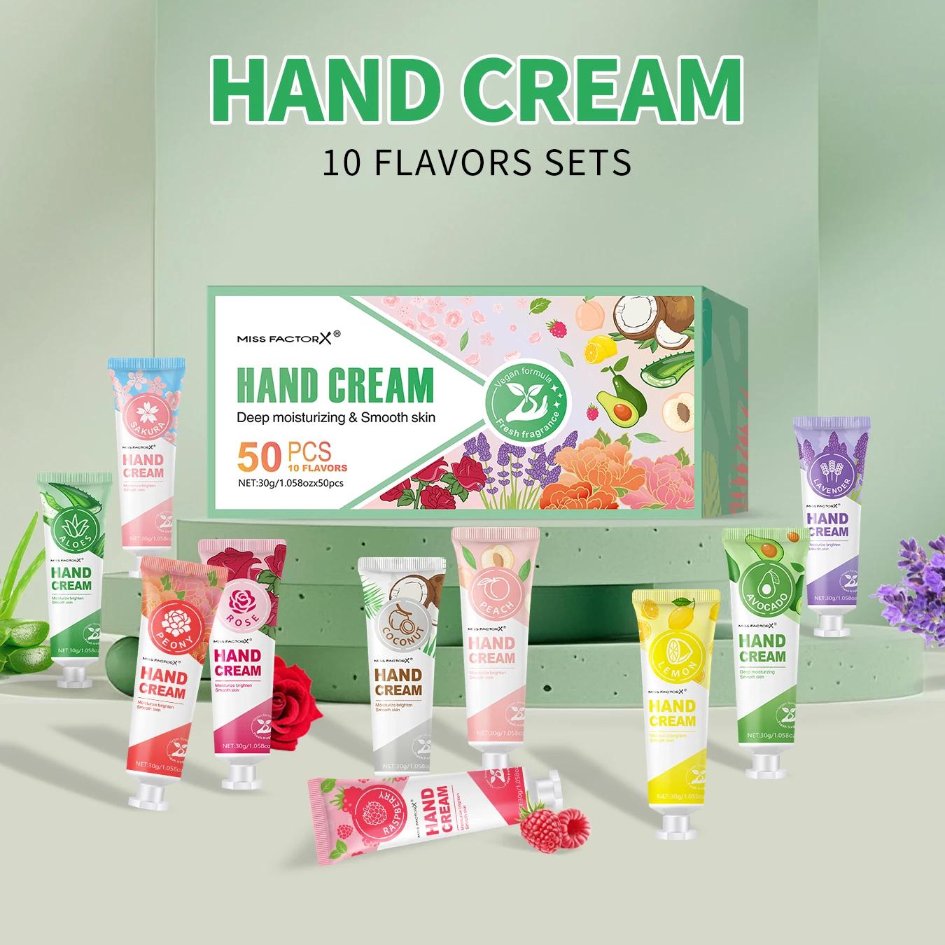 50 pièces/boîte 10 crème pour les mains parfumée-hydratante, Portable et compacte, coffret cadeau Pr