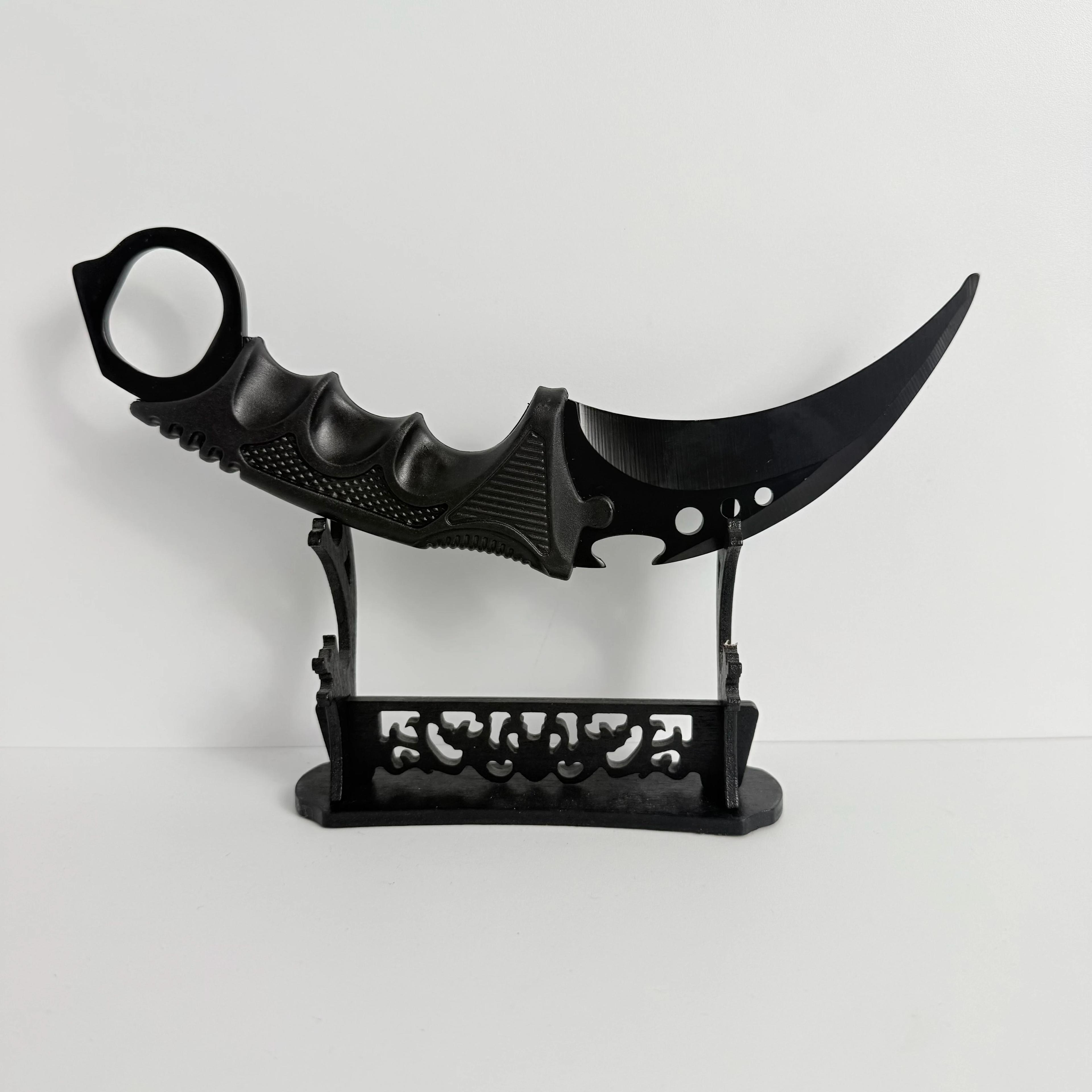 Couteau de nuit Talon de 18,8 cm, modèle en métal avec étui, pour entraînement extérieur, Karambit e