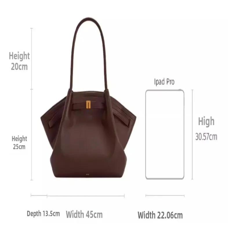 Sac à bandoulière et sac à main de luxe léger en cuir véritable grande capacité style dumpling JW PE