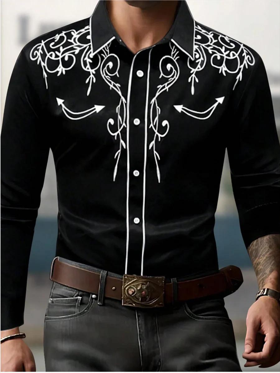 Chemise à manches longues et revers pour hommes, Simple et décontractée, chemise de danse de rue, ta