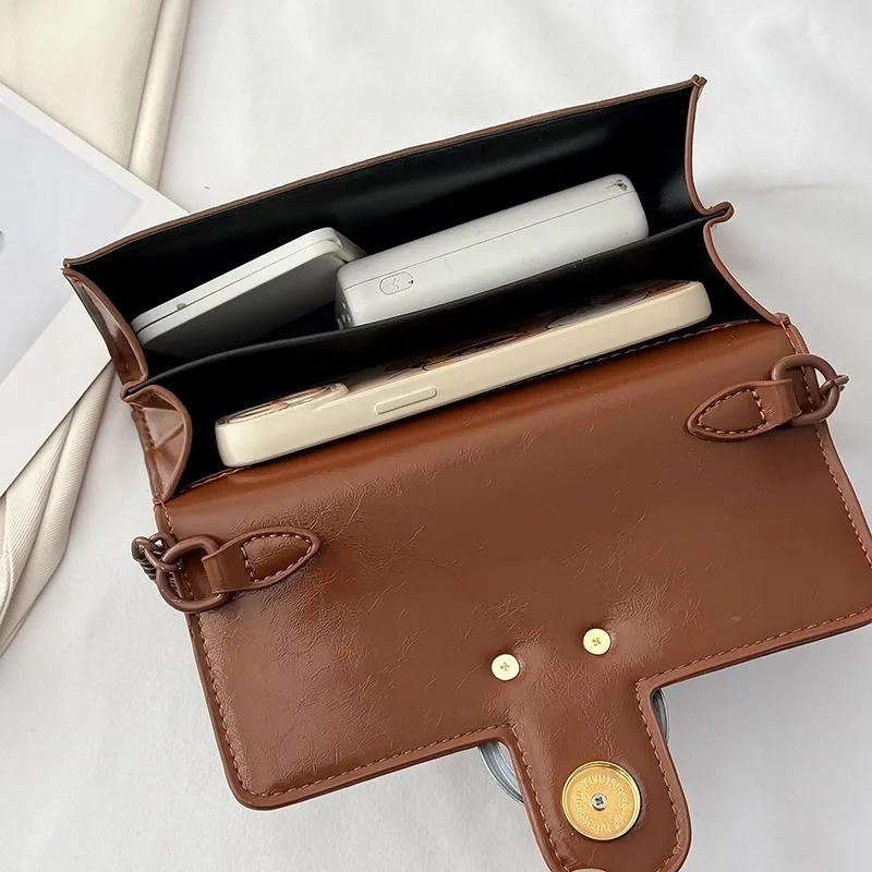 Nouveauté : Sac fourre-tout à bandoulière pour femme en similicuir, sac à bandoulière multi-comparti