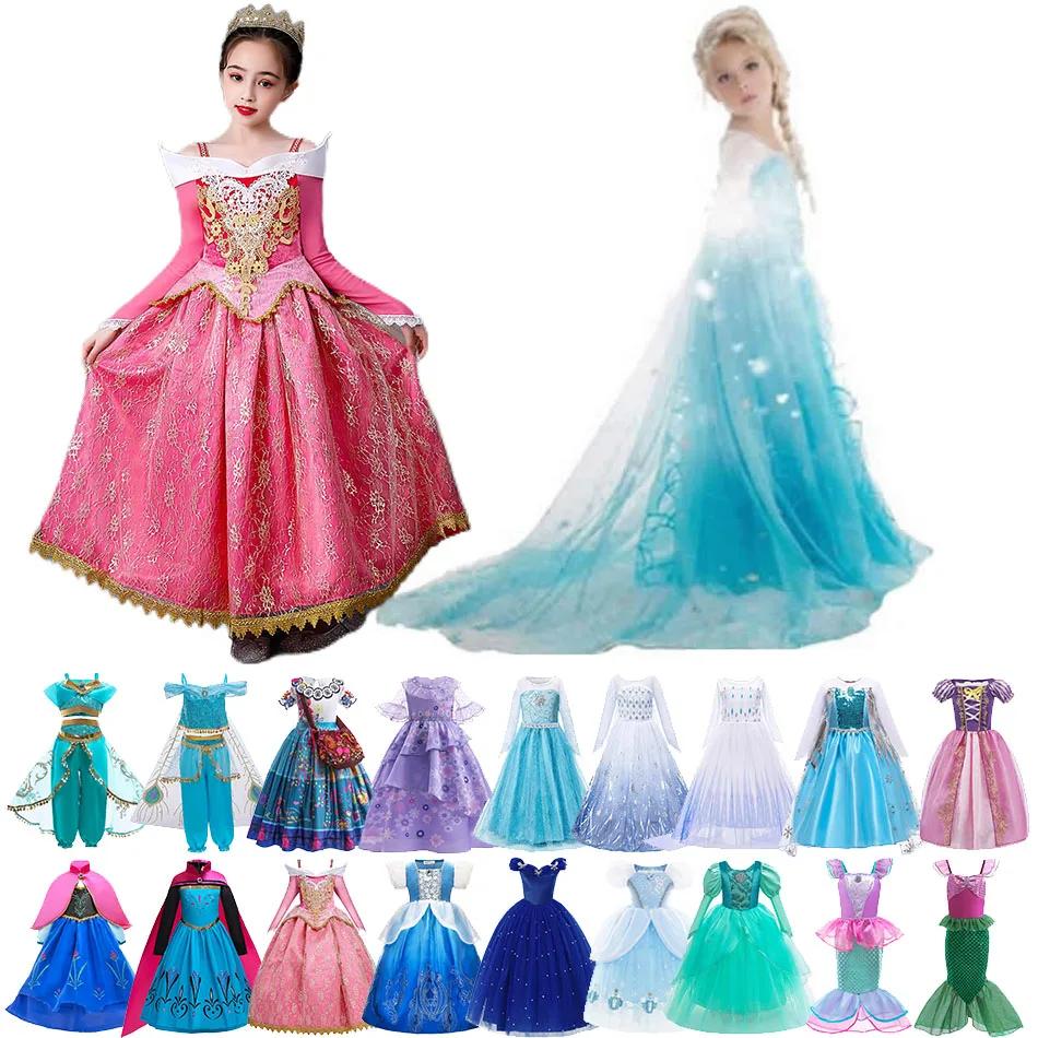 Costume de Cosplay pour filles, robe de princesse pour enfants, Costume de princesse, Elsa, Anna, ra