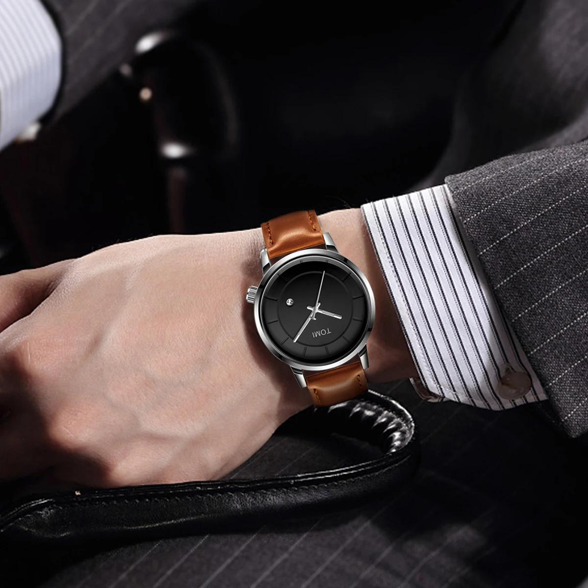 TOMI montre pour hommes de luxe mode marque originale montre à Quartz pour hommes d'affaires
