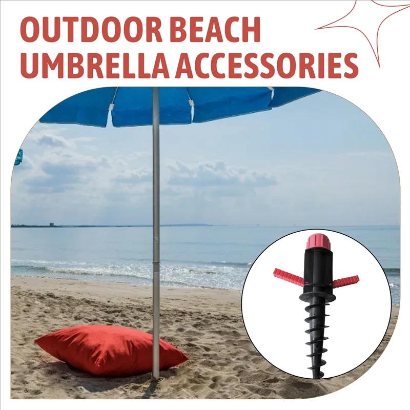 A19I-Beach parapluie sable ancre Camping en plein air tarière à gazon support en spirale support de