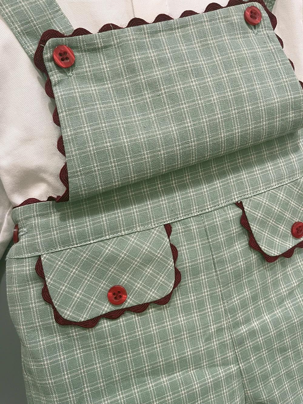 Vêtements Boutique d'automne pour enfants, ensemble manches longues, chemise blanche et pantalon à b