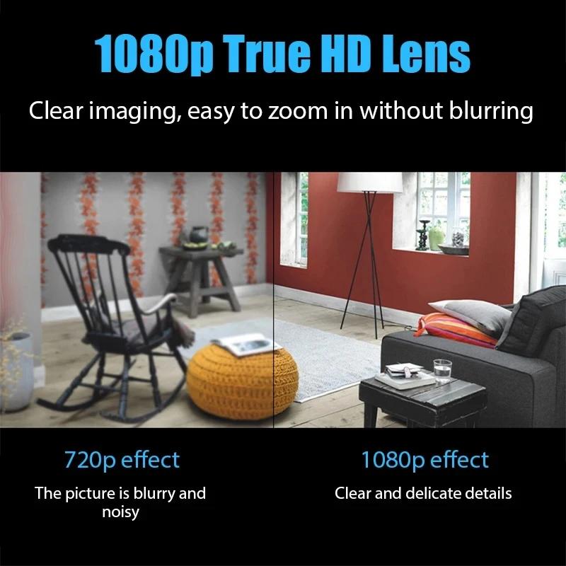 Mini caméra HD 1080P WiFi sans fil avec vision nocturne, caméra domestique X5, caméra à distance, su