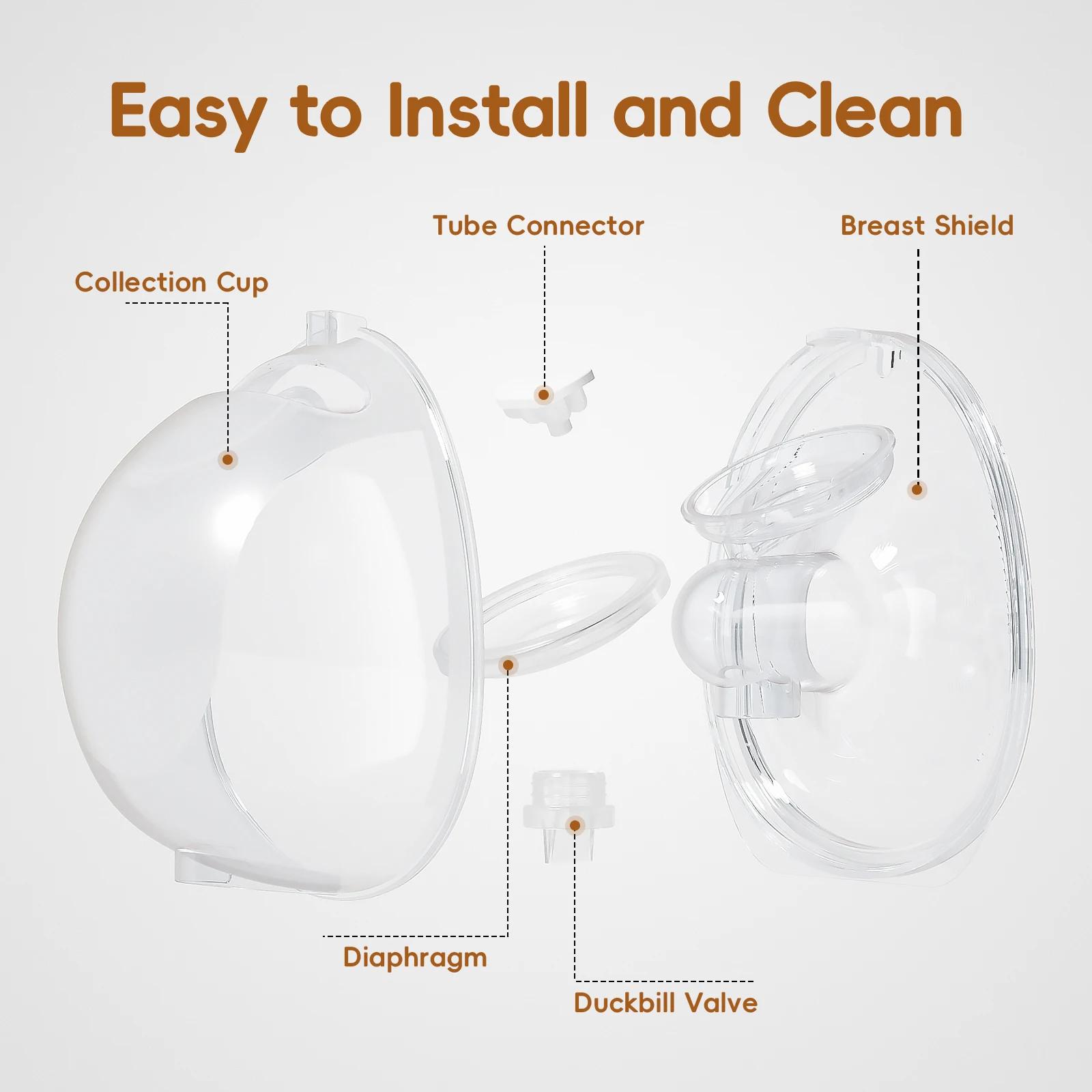 Tire-lait portable mains libres NCVI, combiné avec un moteur solide et des tasses portables, 4 modes