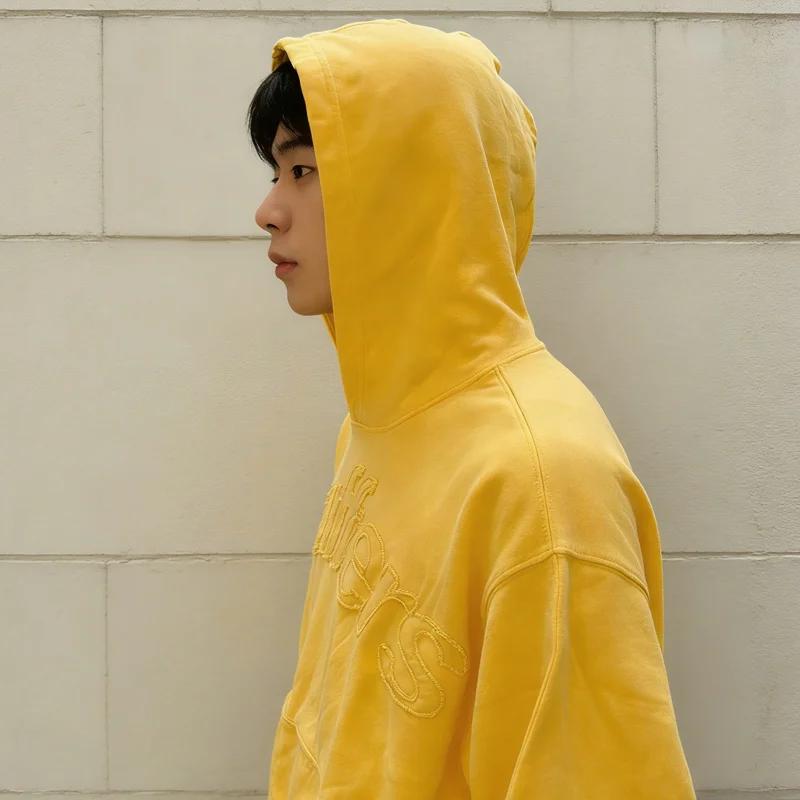 Sweat-shirt à capuche imprimé style américain pour hommes et femmes, décontracté, à manches longues,