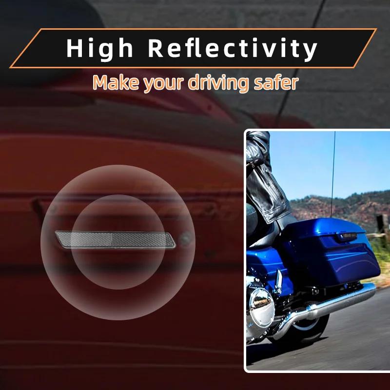 Couvercle de loquet de réflecteur de protection de sacoche de moto fumée ABS pour Harley Touring Roa