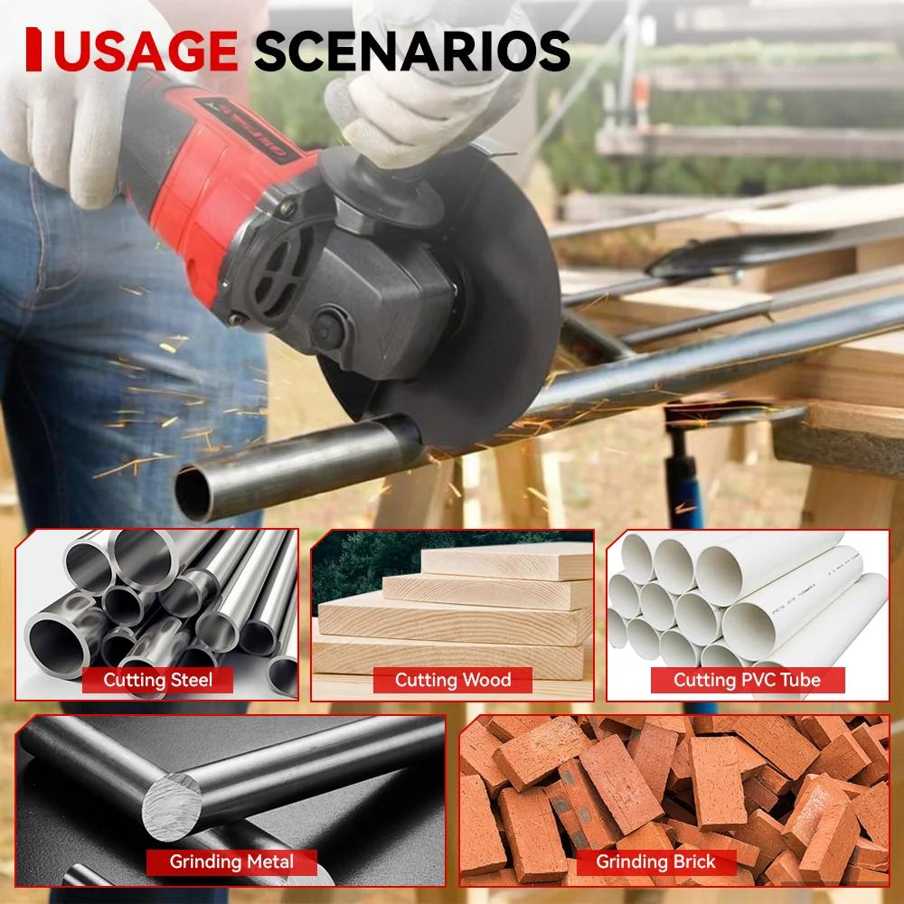 ONEVAN 125MM meuleuse d'angle électrique sans brosse 2in1 polissage 3000W M14 Cutter métal bois outi