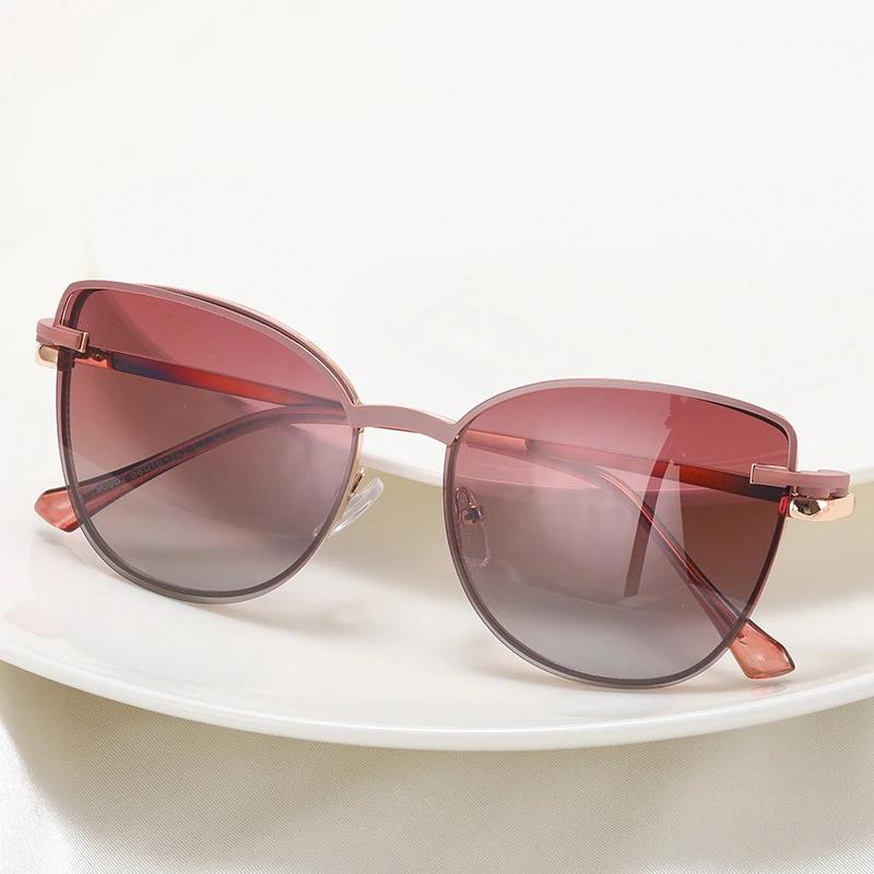 Cateye femmes pince magnétique lunettes de soleil polarisées lunettes de Prescription optique mode m