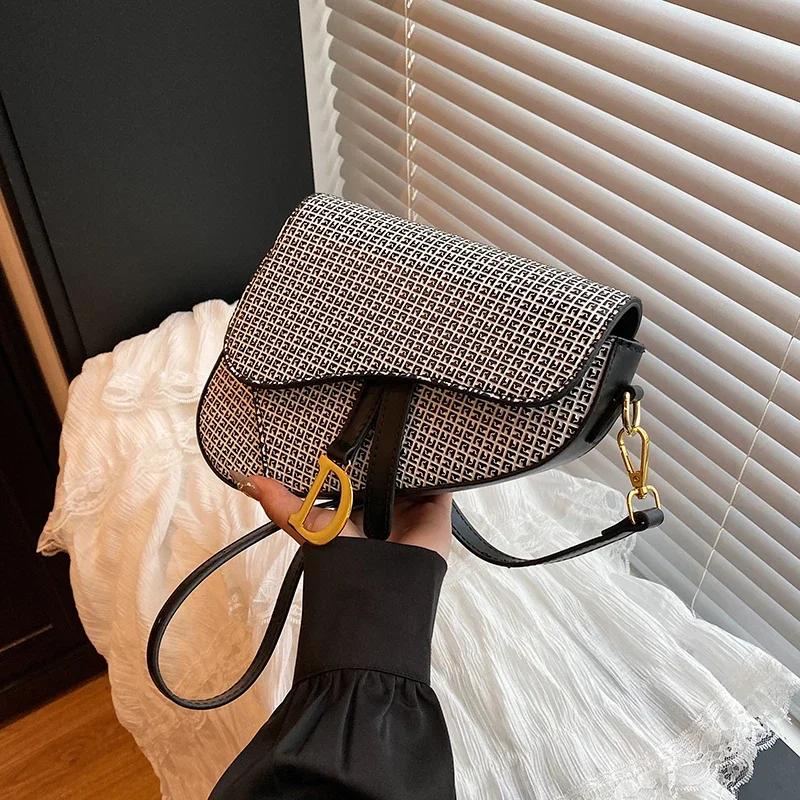 Sac à main en cuir de luxe pour femme, élégant et classique, sac à bandoulière de créateur, sac four