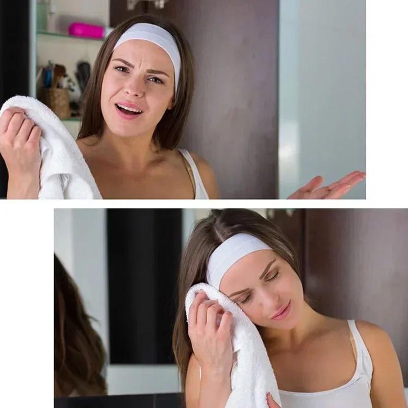 3 pièces élastiques couleur unie bandes de cheveux pour femmes et hommes bandeau course Fitness spor