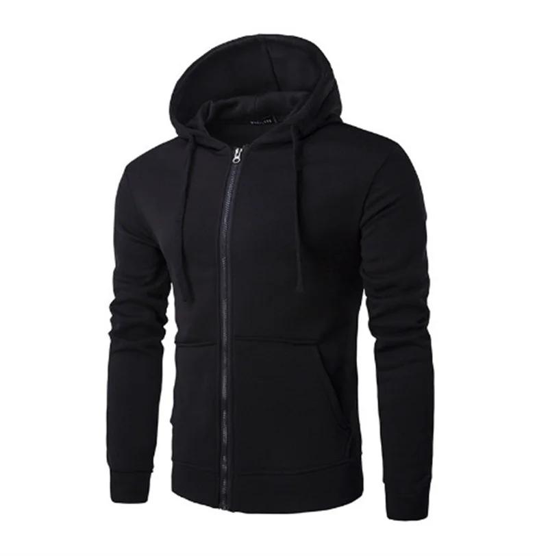 Printemps automne hommes sweats à capuche à manches longues cardigan à fermeture éclair homme/femme