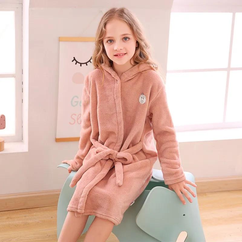 Cape pyjama velours corail bébé fille automne hiver - Chemise nuit garçon flanelle douce chaleur