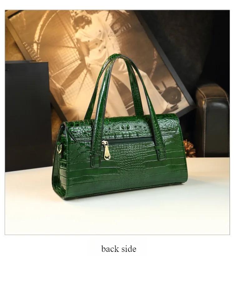 Sac à bandoulière en cuir de luxe léger pour femme, motif crocodile, nouveau style 2025, sac message