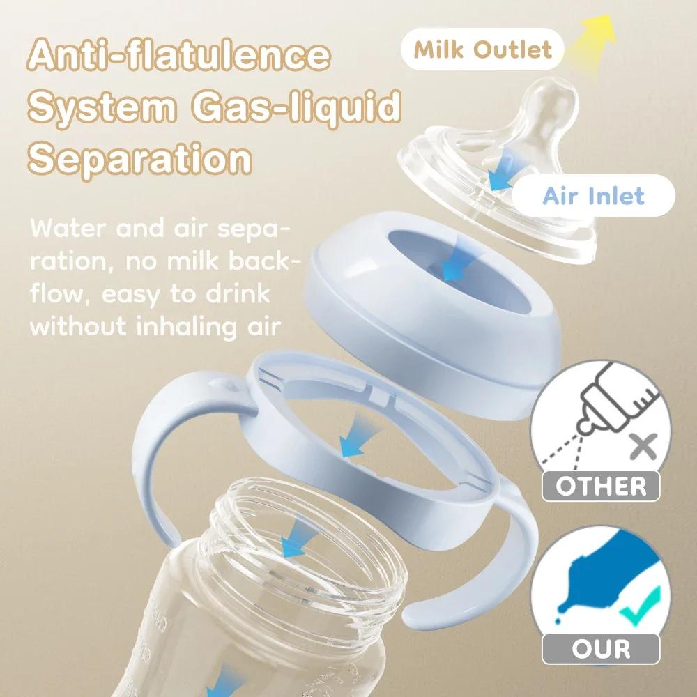 Biberon pour bébé 150/240/330ML, biberons en PP pour nouveau-né, anti-étouffement, anti-flatulence,