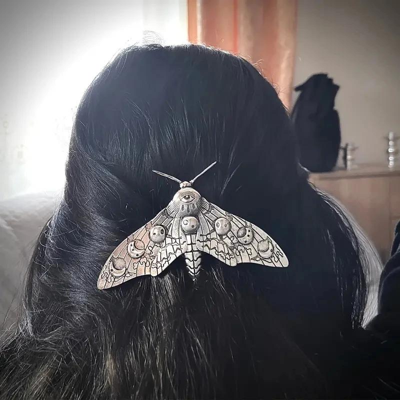 Pince à cheveux gothique Vintage, décor de papillon, épingle à cheveux, accessoires pour décoration