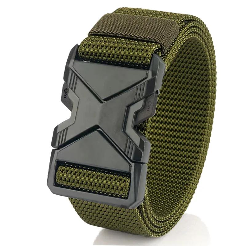 Ceinture à boucle en Nylon tressé pour hommes, légère et respirante, 125cm, pour les déplacements qu