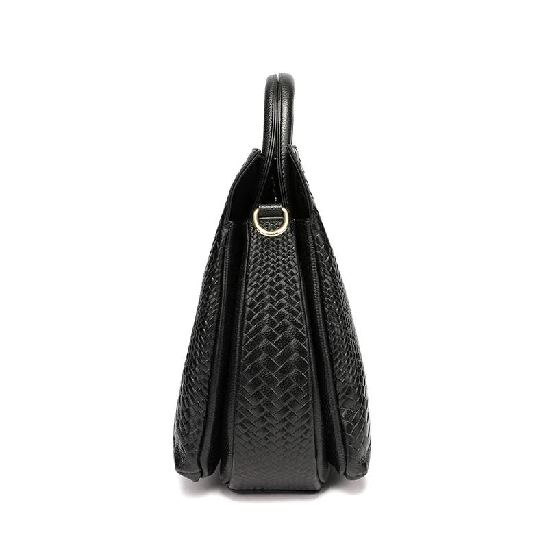 Sac à Main à Motif Tissé Noir pour Femme, Sacoche Décontractée, Polyvalente, Luxueuse, à la Mode
