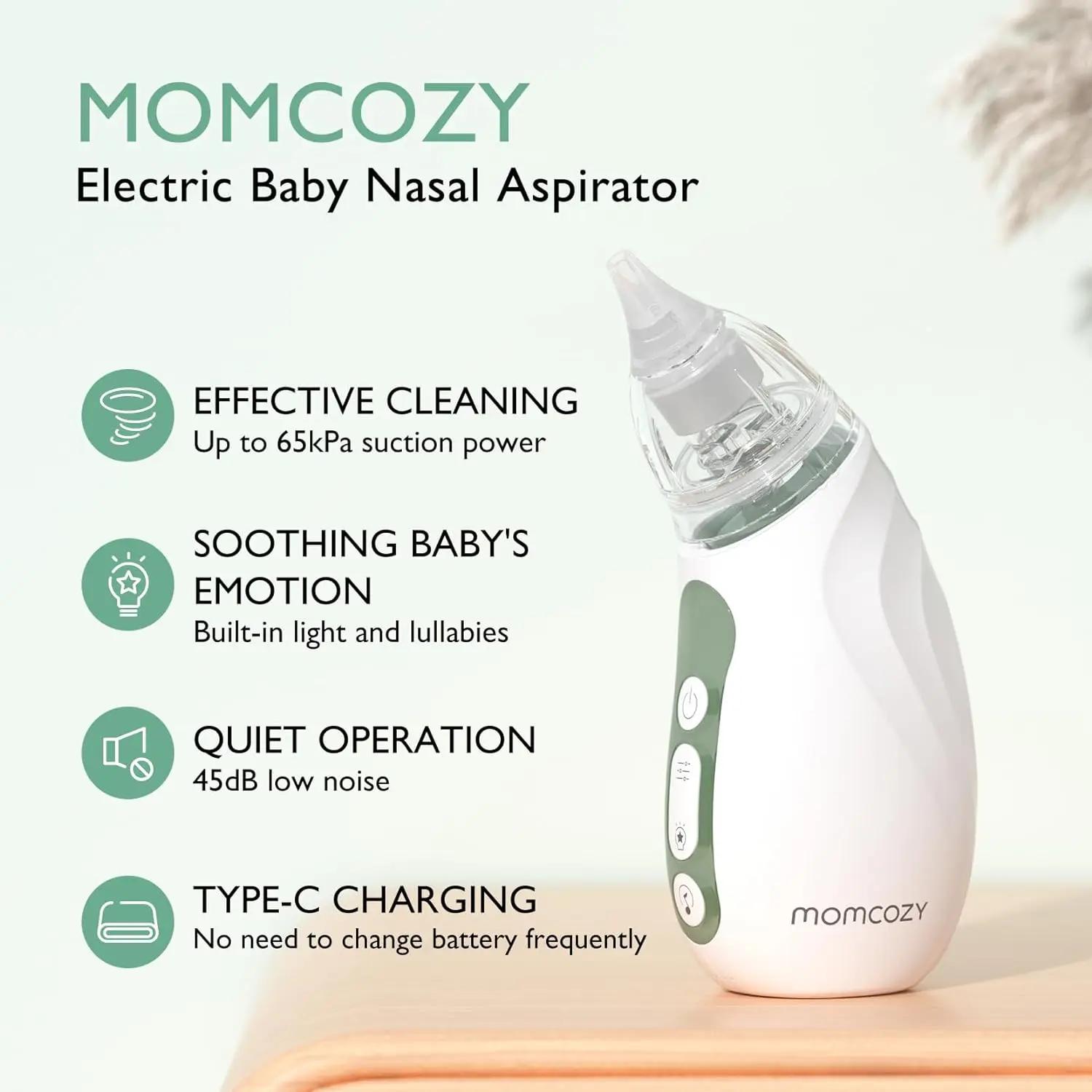 Momcozy-Aspirateur nasal électrique portable pour bébé, aspiration de bain, aspirateur antarctique,