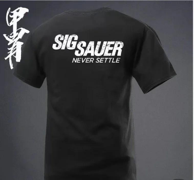 T-shirt décontracté pour homme, nouveau style été 2026, motif Sig Sur Gun, haute qualité, confortabl