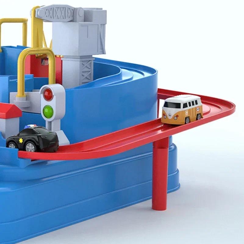 Modèle de voiture sur Rail de course, jouets éducatifs pour enfants, jeu d'aventure sur piste, cerve