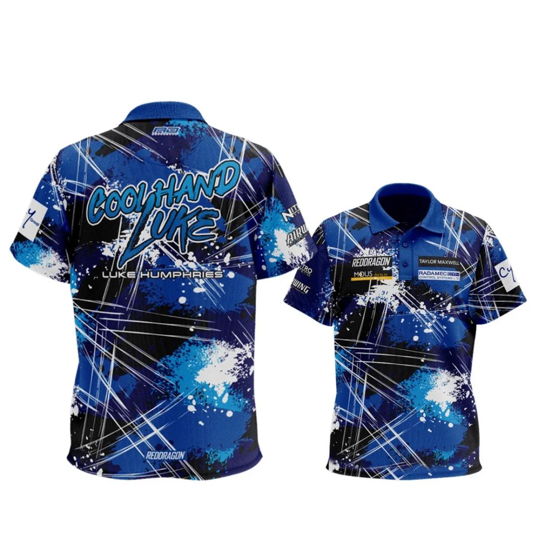 Polo Red Dragon Luke Humphries World Champion Tour - Dartshirt Sports Dry Quickly T-shirt pour homme