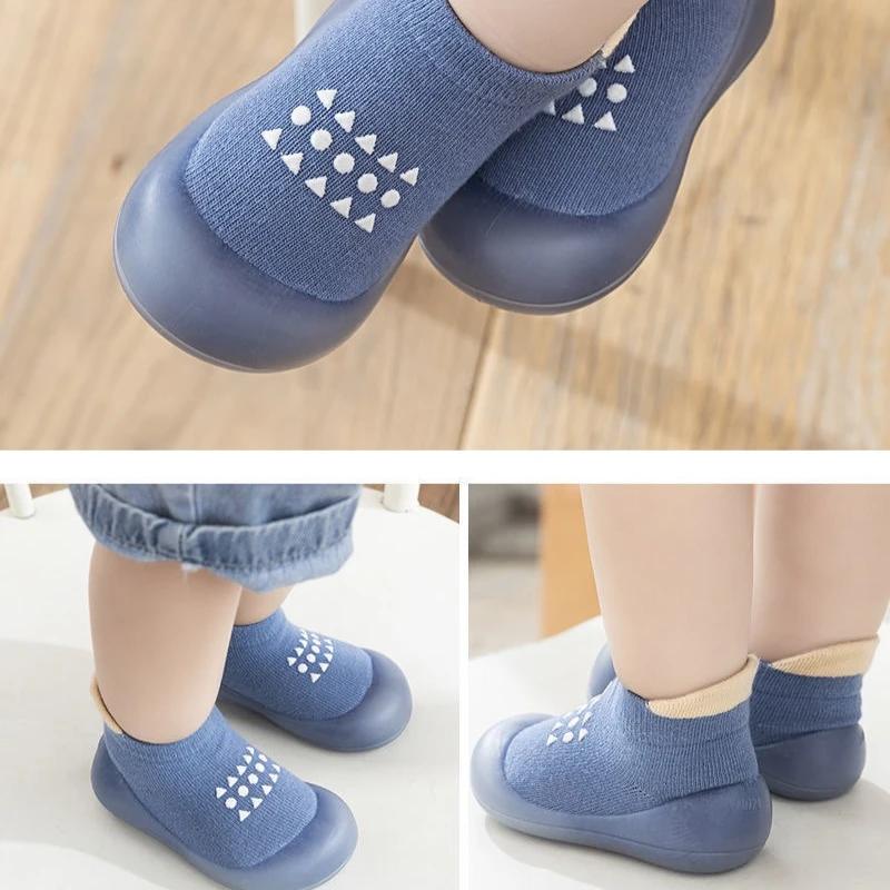 Chaussures d'été antidérapantes et respirantes en coton peigné pour enfants, chaussures à semelle so
