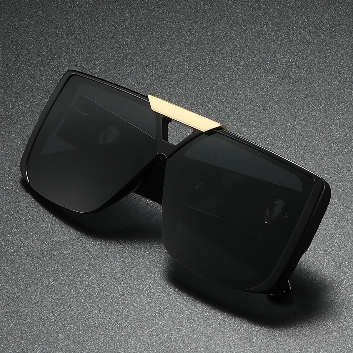 Nouveau cadre carré noir rétro classique pour hommes, décoration à motif de temple exquis, à la mode