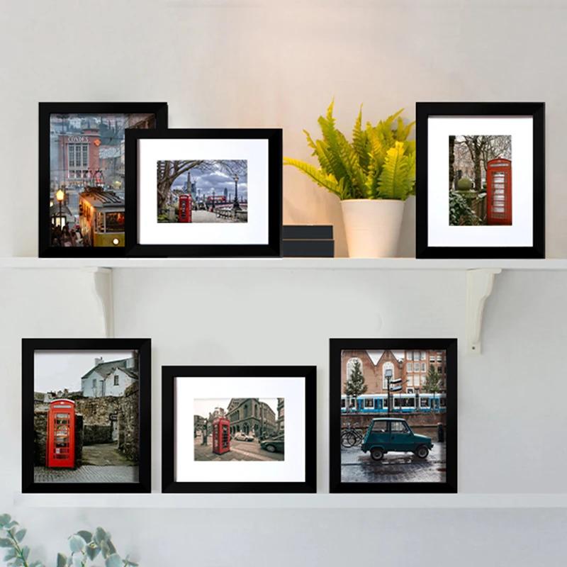 14 pièces 4x6 pouces cadres Photo, cadres Photo en bois sans tapis, table ou affichage mural pour im