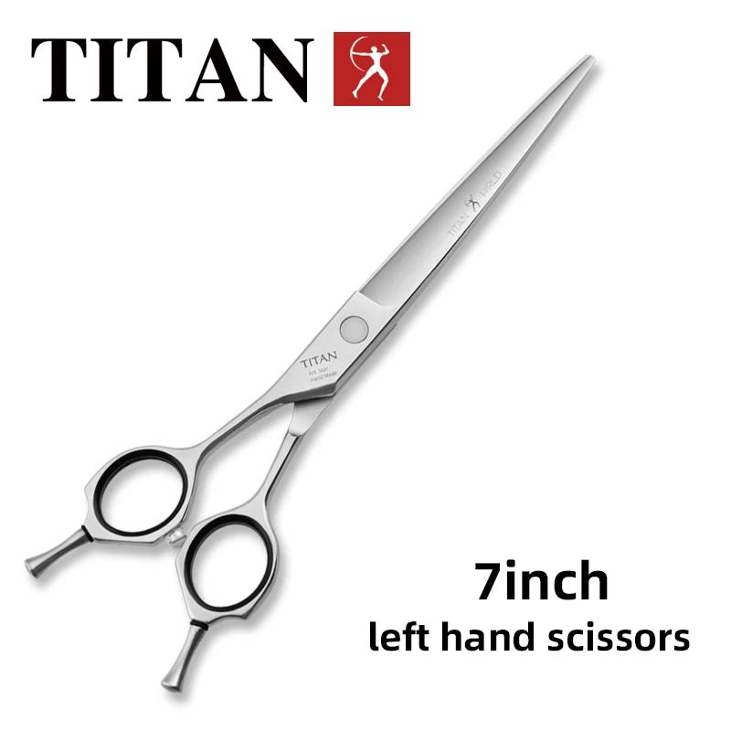 Titan professionnel 7 pouces ciseaux de coupe pour gaucher ciseaux de coiffeur ciseaux de coiffure