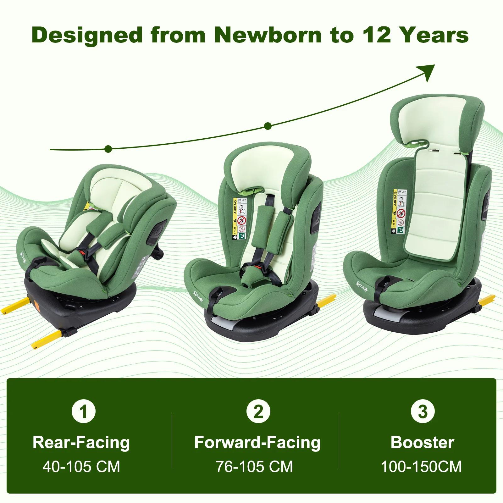 Baby Car Seats Child Safety Car Seats Infant Adjustable height Car Seat with Isofix for 0-12Y ADAC t