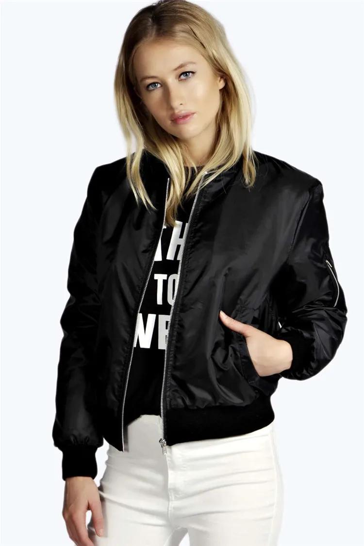 Automne nouvelles vestes courtes pour femmes Vintage haute rue col rond Bomber femme mode fermeture