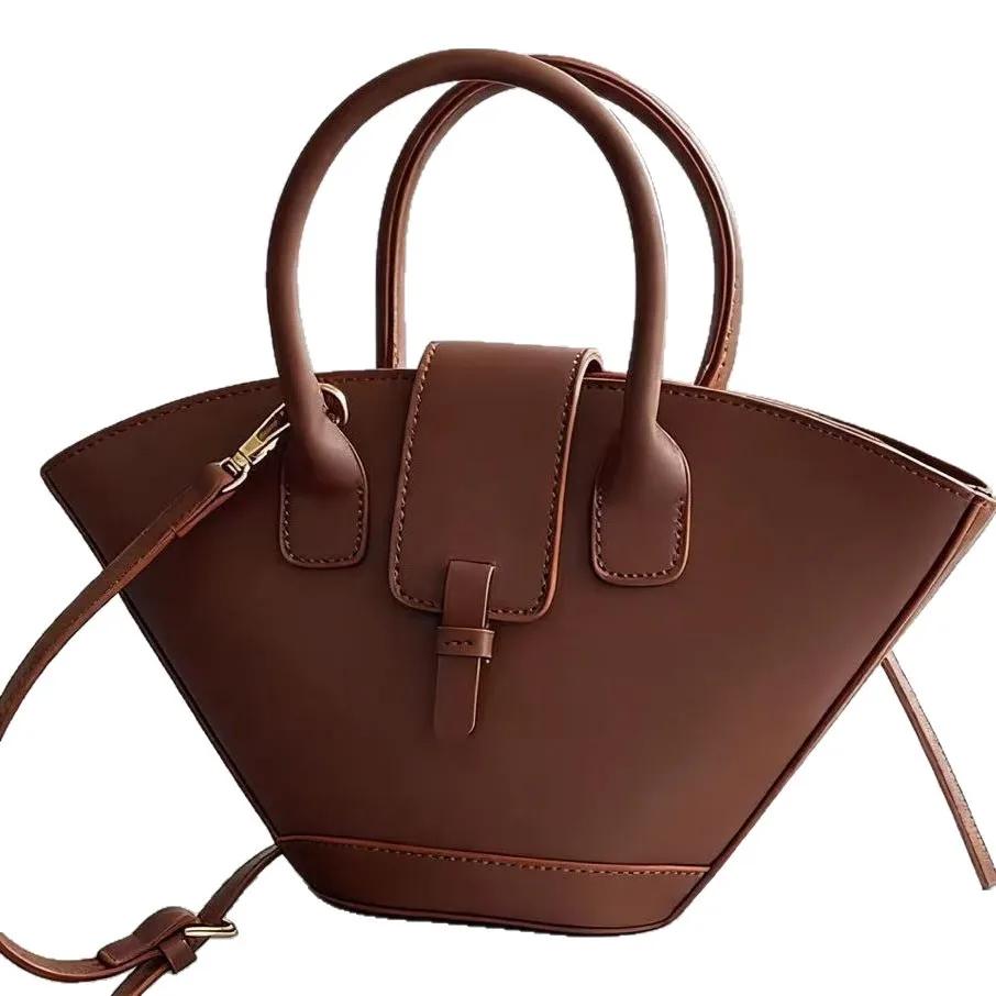 Sac à langer en cuir élégant et décontracté pour femme, grande capacité, texturé, style rétro origin
