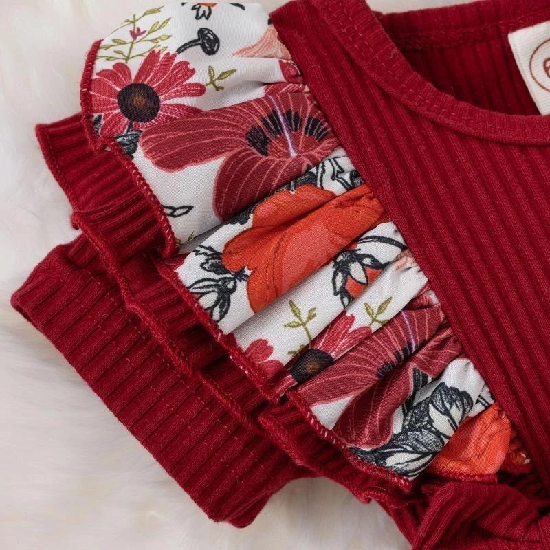 Robe d'été pour bébé fille, combinaison rayée avec nœud papillon, en coton, vêtements floraux pour n