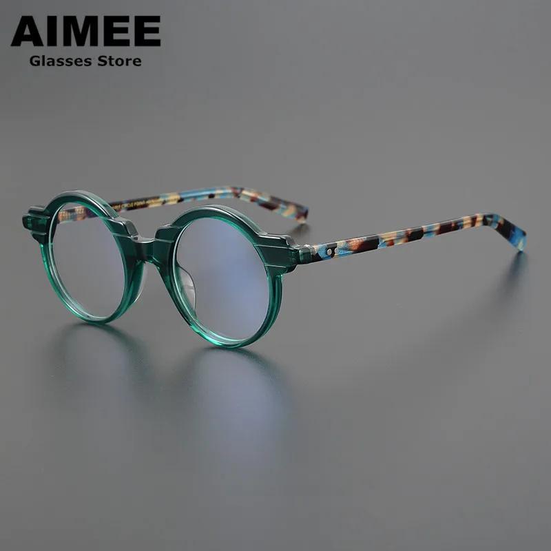 Lunettes en acétate faites à la main pour hommes et femmes, lunettes optiques de personnalité, lunet
