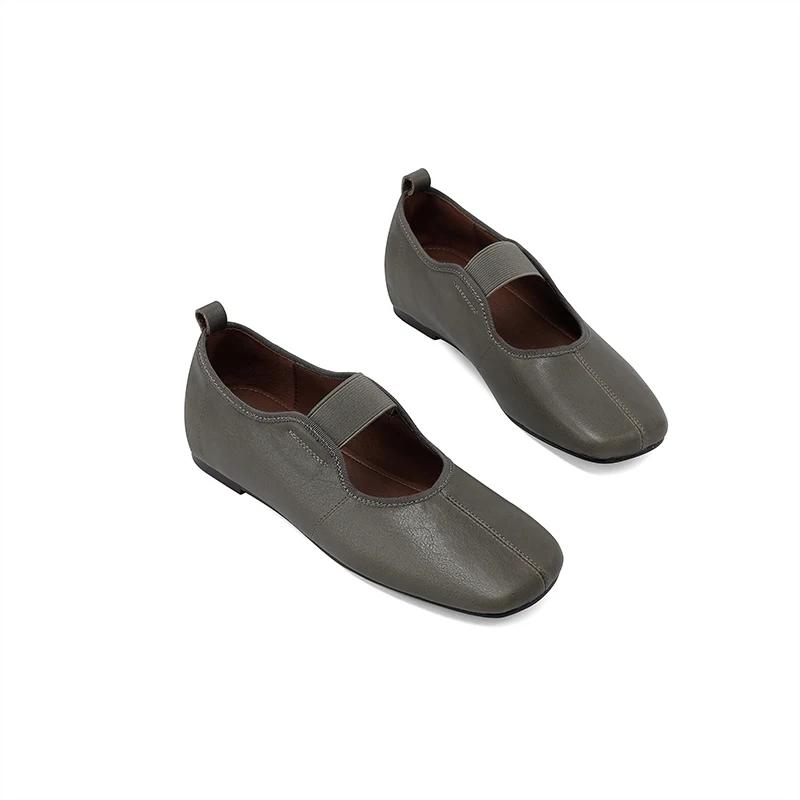 SmallHut nouveau 2026 tendance printemps en cuir véritable Mary Janes femmes chaussures plates bout