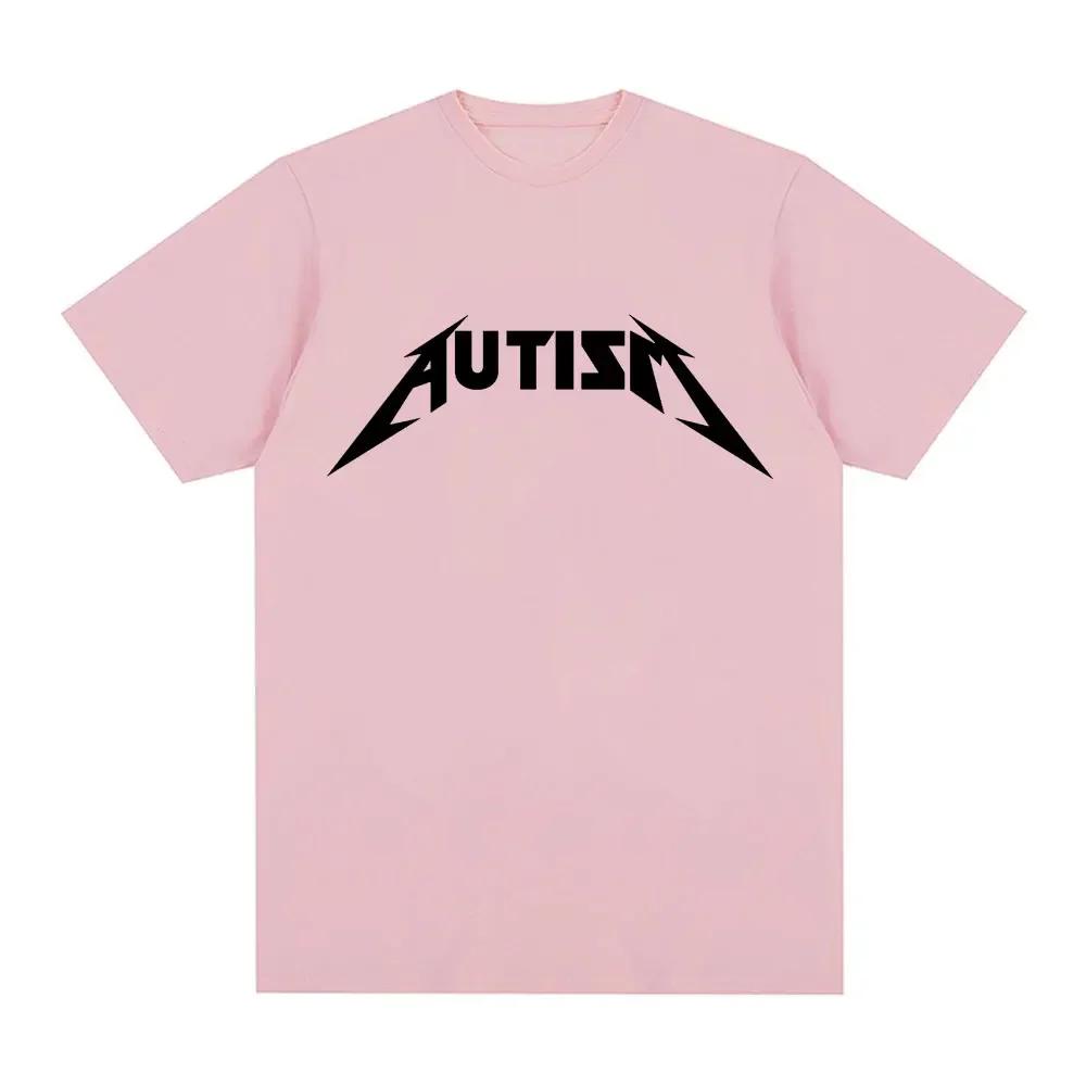 Autisme métal Rock Meme T-shirt hommes femmes mode Hip Hop manches courtes surdimensionné T-shirts é
