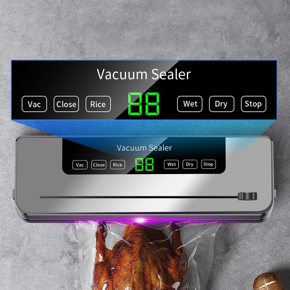 Machine à sceller sous vide automatique pour aliments, 220V, 5 Modes, sec et humide, avec 10 sacs, c