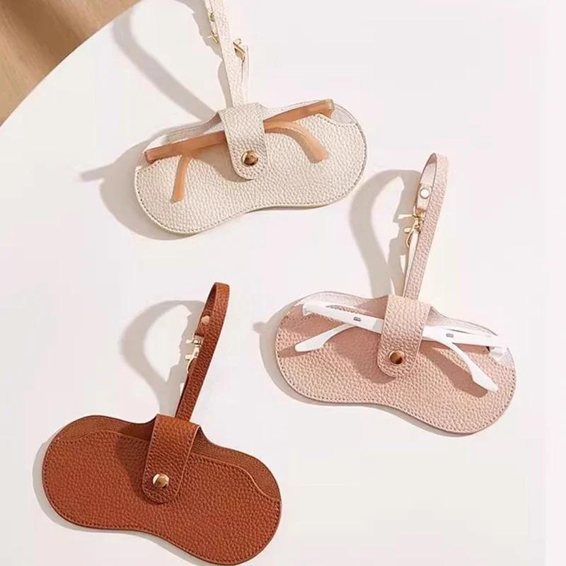 Sac à lunettes Portable, pochette en cuir souple pour lunettes de soleil, étui à lunettes mince à la