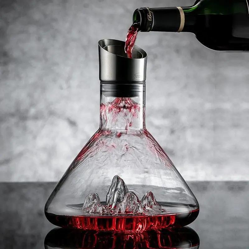 Carafe à vin pour whisky Iceberg, 1500ML, fait à la main, verseur de vin en cristal sans plomb, Cara