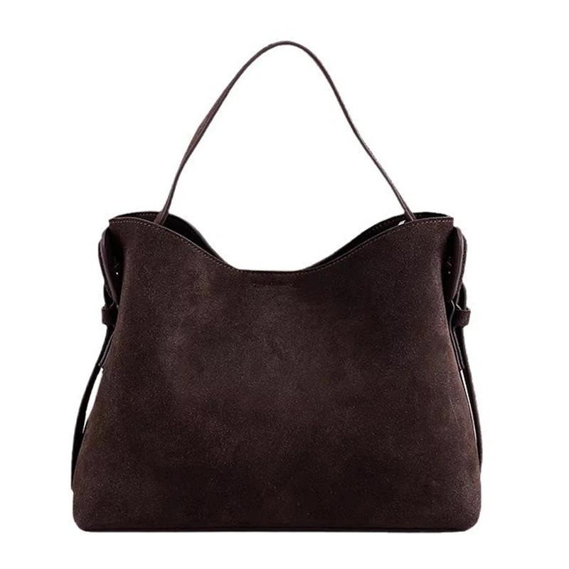 Daim peau de vache mode ladeis épaule croix marron sacs de luxe concepteur femmes café sacs à main a