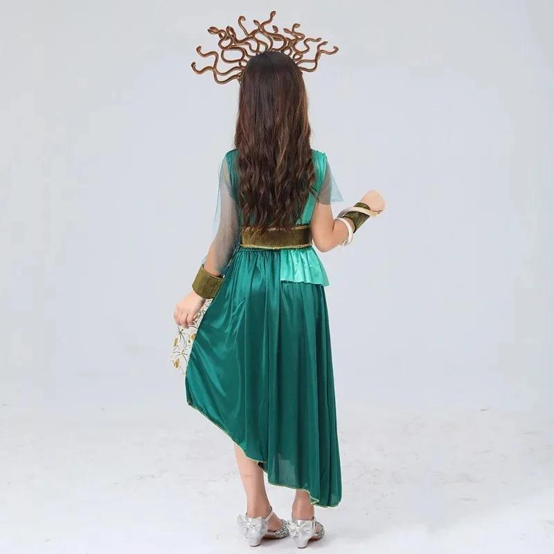 Costume d'Halloween pour enfants, personnage de film Gorgon de la mythologie grecque, cosplay de fêt