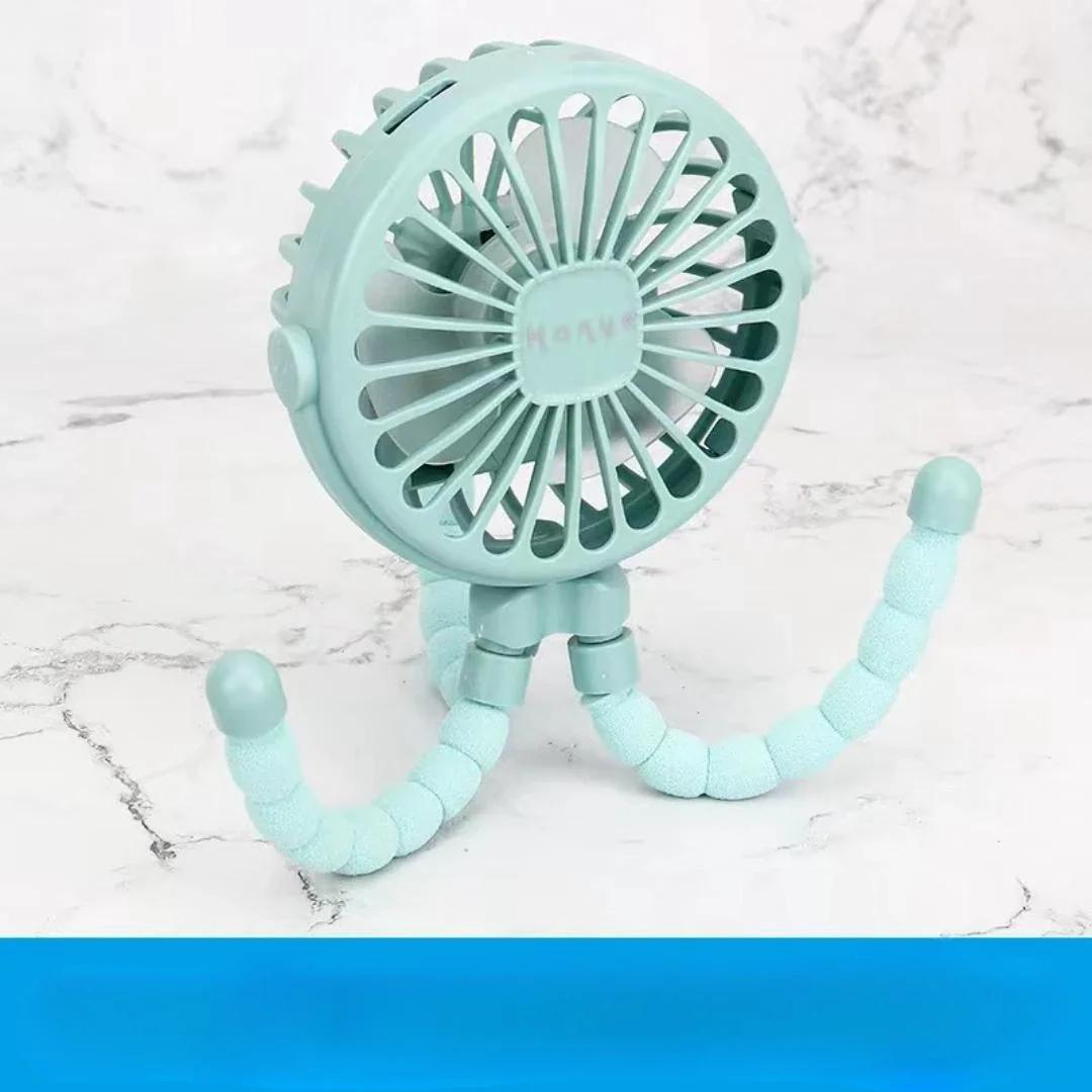 Ventilateur de poussette pour bébé, Rechargeable à main, USB, sans lame, petits ventilateurs pliants