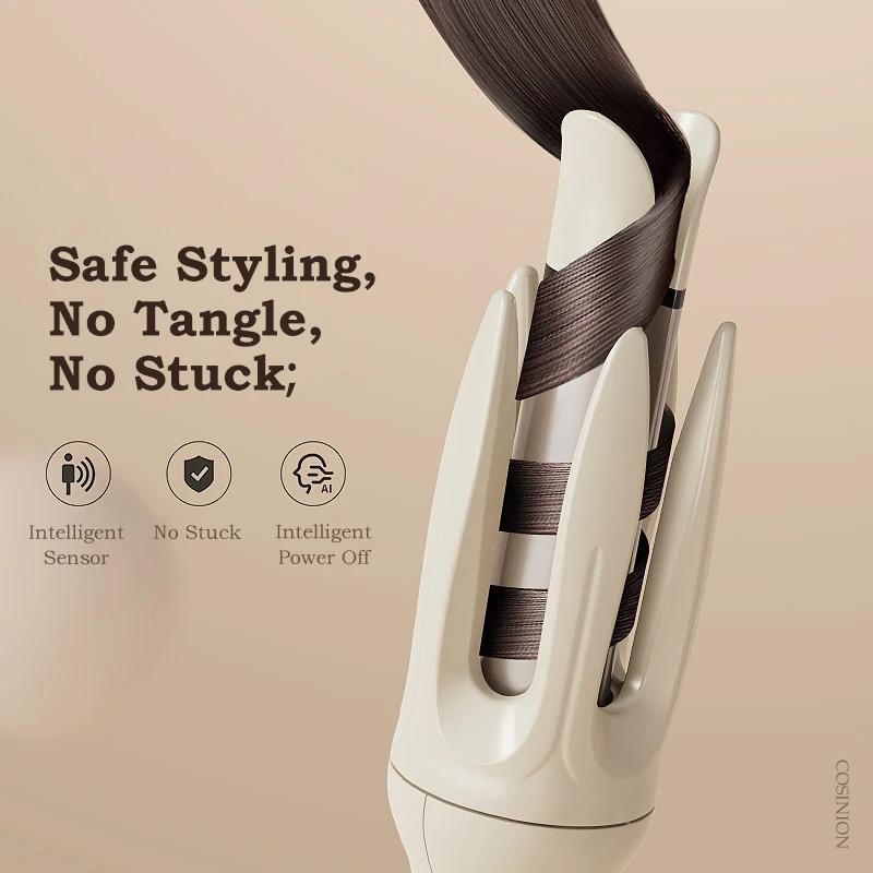 Bigoudi automatique 28mm Ions négatifs électrique céramique friser bâton de cheveux rotatif Curl vag